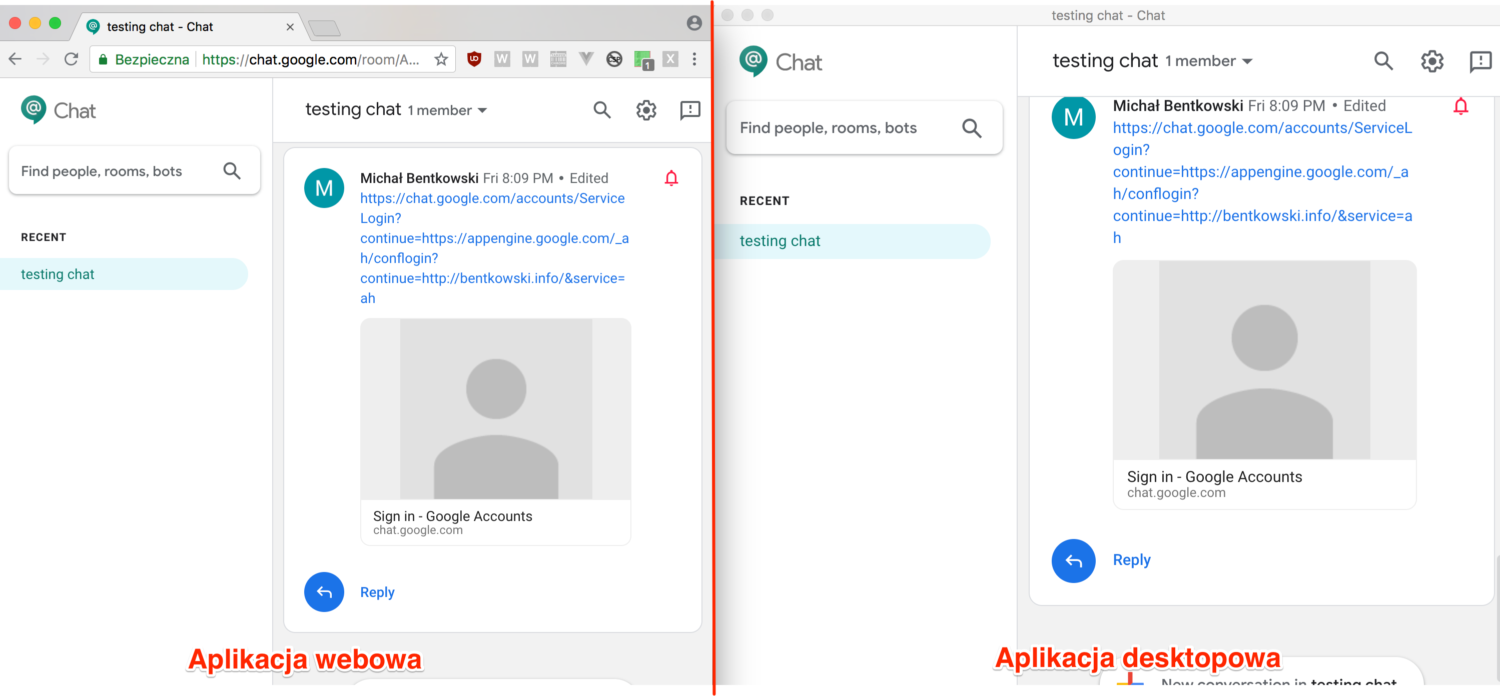 google hangouts desktop app ui disappeared